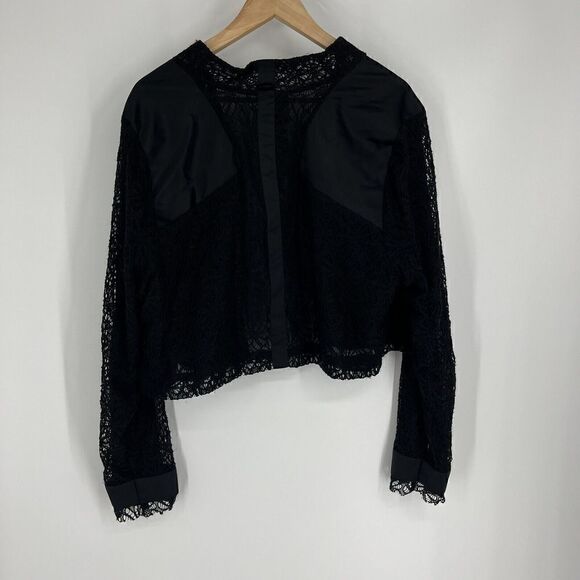 Isabel Toledo Lane Bryant Jacket Size 22 Womens Black Lace Bolero Blazer Sheer - Picture 5 of 8